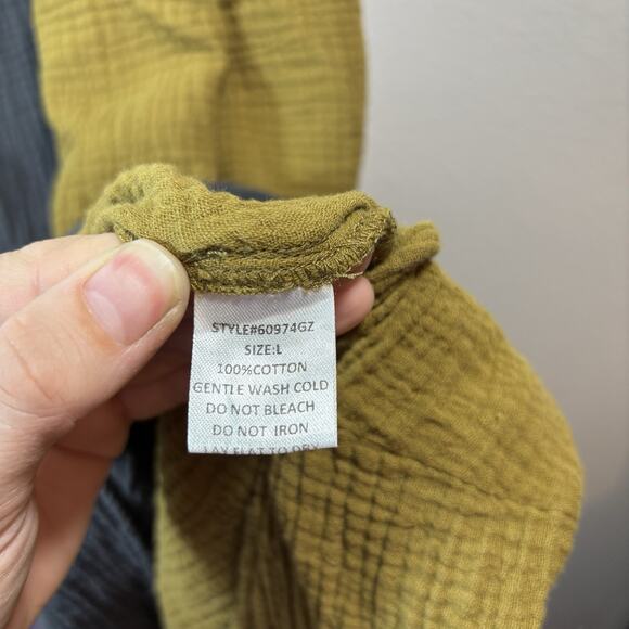 Grade and Gather Sz L Two Tone Maxi Dress Charcoal/Golden Rod Fall Lagenlook - Picture 13 of 13